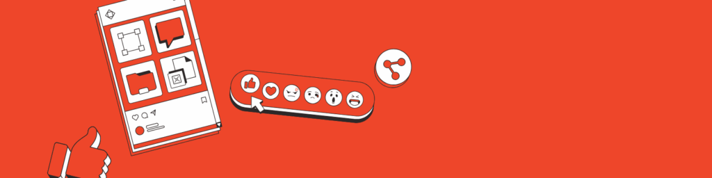Orange and Red Modern Corporate Social Media Manager LinkedIn Background Photo