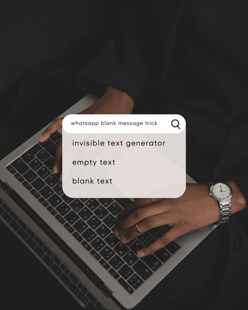 WhatsApp Blank Message Trick Tool Review: Best Apps and Sites for Sending Empty Chats 2 Black Dark Grey Moody Luxury Modern Success Quote Instagram Post Vertical 1